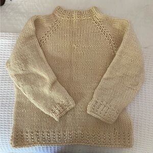 Vintage Cream hand Knit Sweater